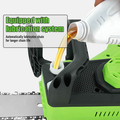 Rechargeable 12 Inch Chainsaw Battery Powered with Auto Oil Pump and Strong Brushless Motor