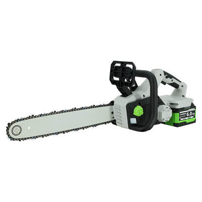 منشار كهربائي لاسلكي بفرشاة 16 بوصة يعمل بالبطارية مع نظام شد وتشحيم السلسلة التلقائي